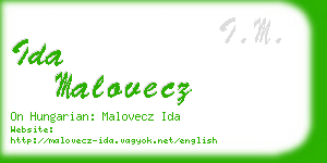 ida malovecz business card